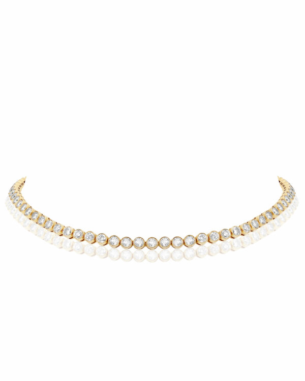Big Charnell Studs Tennis Necklace