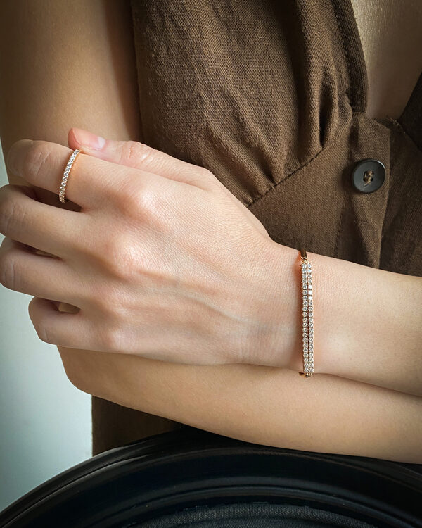 Double Tennis Bangle Fusion