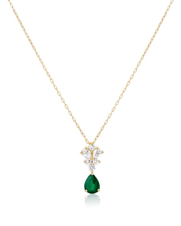 Petals Emerald Pendant