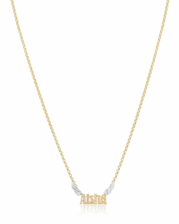 Wings Custom Name Pendant