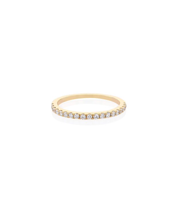Thin Classic Band Half Diamond Ring