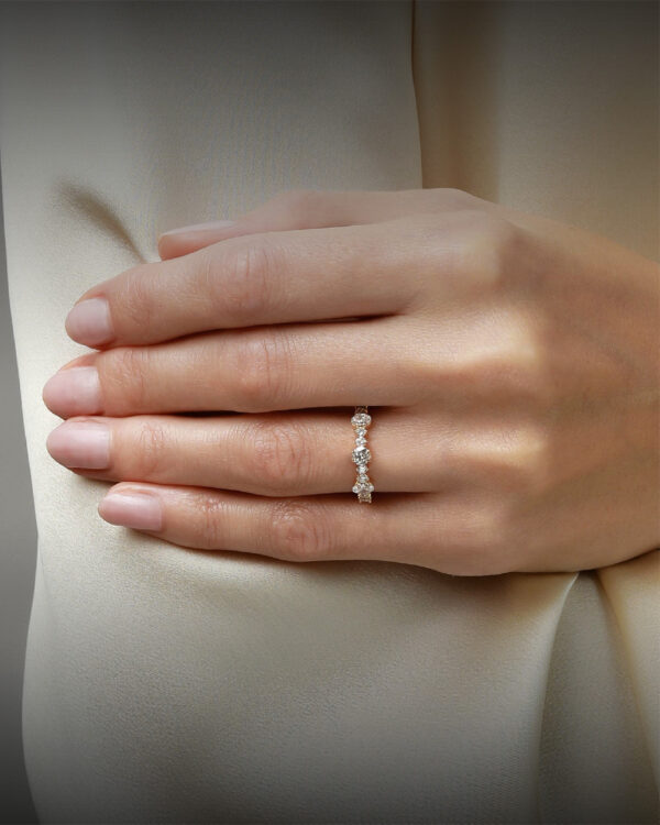 Fancy Stackable Diamond Crest Ring