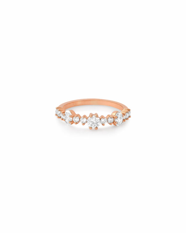 Three Stud Band Ring