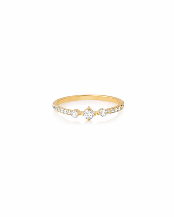 Three Stud Band Ring