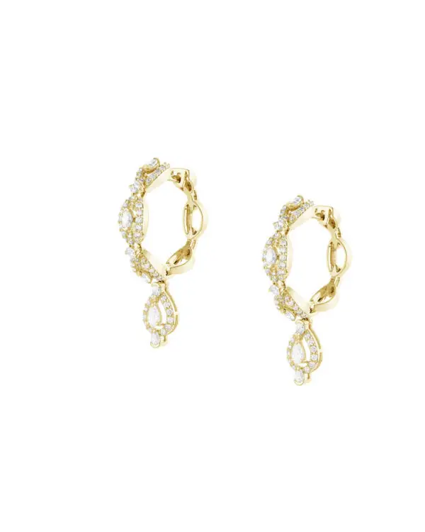 Mystic Marquise Hoop Earrings w/ Drop